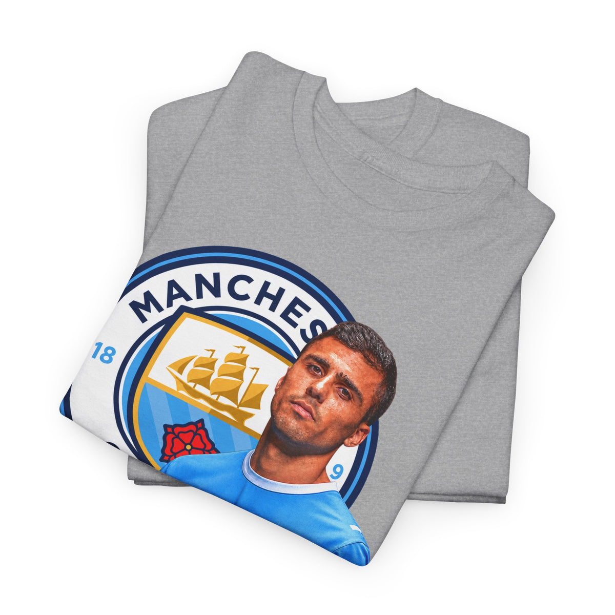 Rodri Manchester City Legend Football Tee — Player Portrait Soccer Shirt