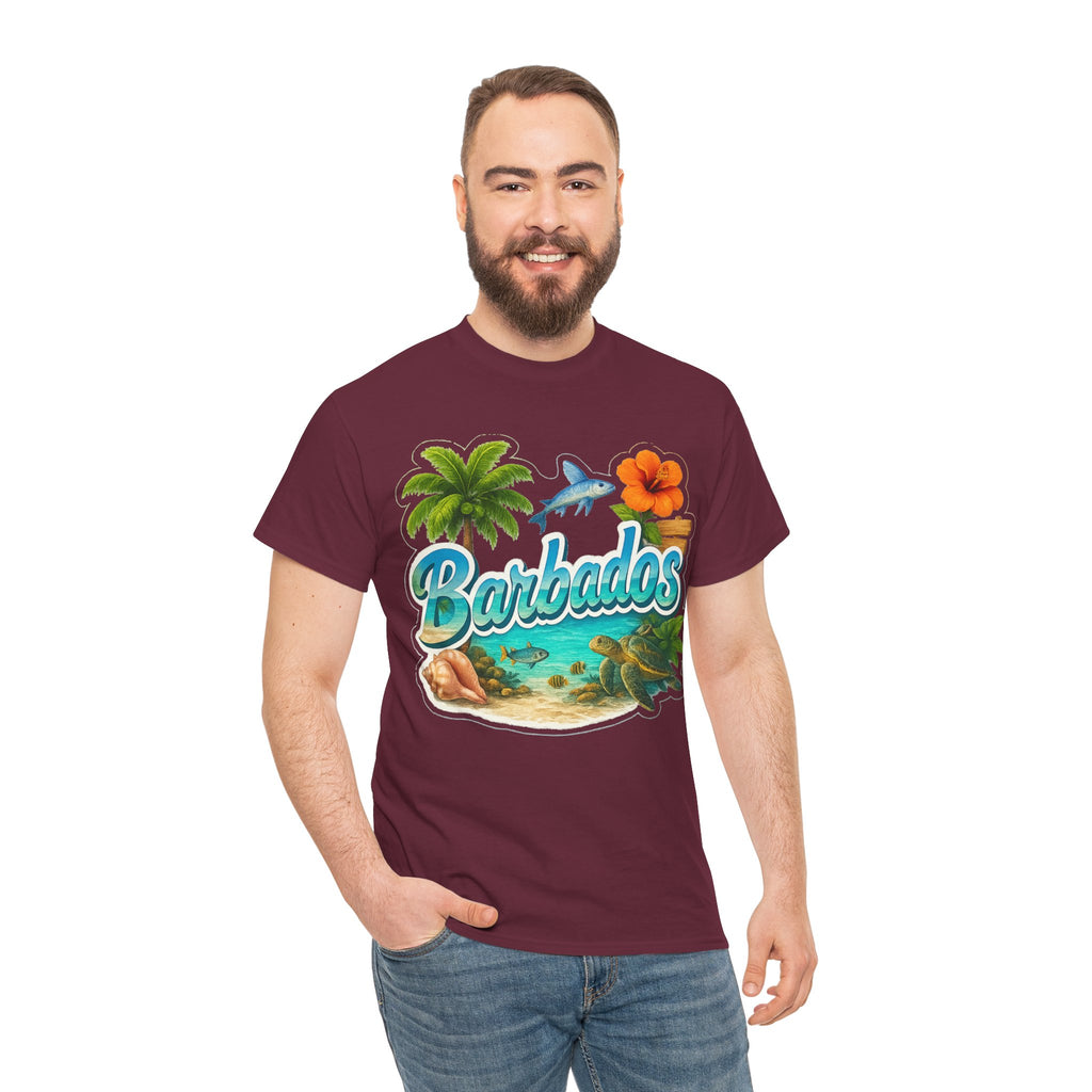 Barbados Beach Graphic Tee — Tropical Island Vacation T‑Shirt