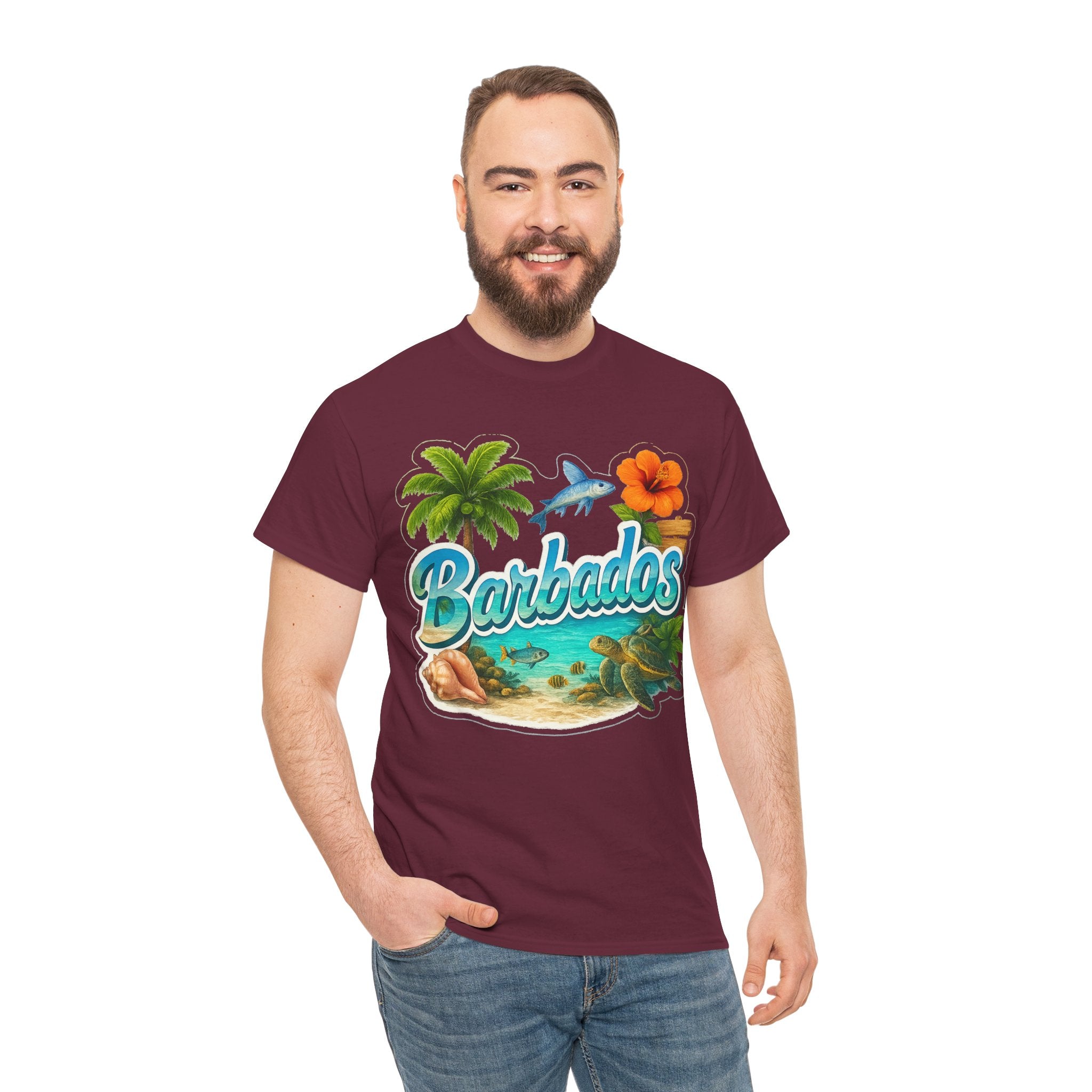 Barbados Beach Graphic Tee — Tropical Island Vacation T‑Shirt
