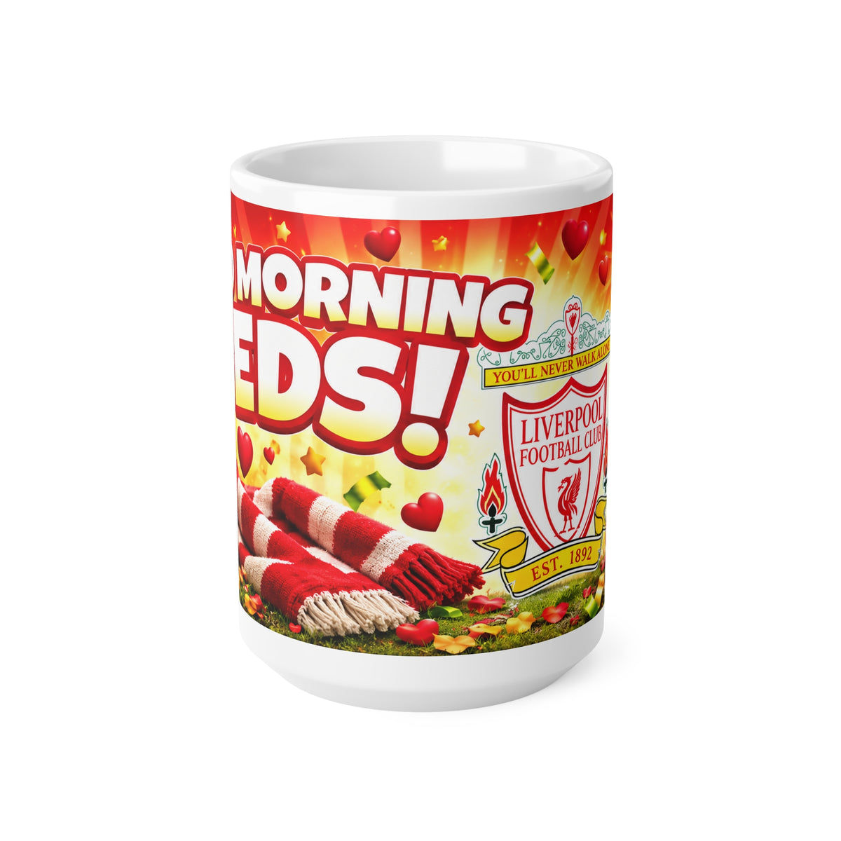 Good Morning Reds! Liverpool FC Ceramic Coffee Mug – 11oz & 15oz