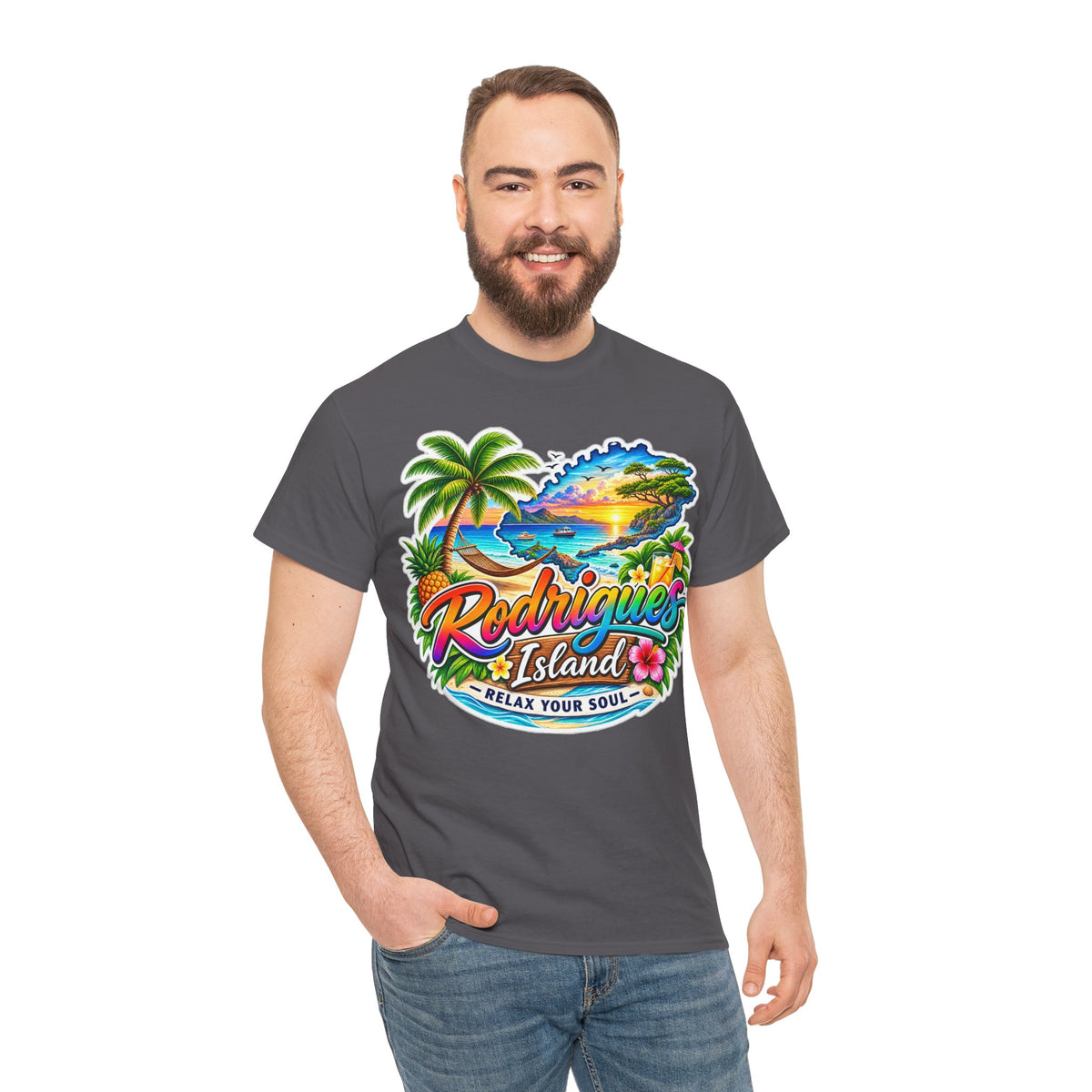 Rodrigues Island Tropical Tee — "Relax Your Soul" Beach Vacation T-Shirt