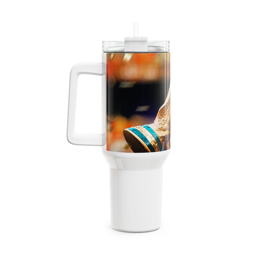 40oz World Cup Trophy Football Tumbler — Team Spirit Game Day Cup