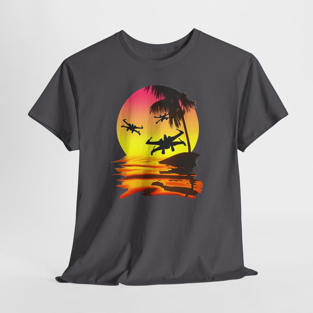Star Wars X-Ring Sunset Beach Plane T-Shirt