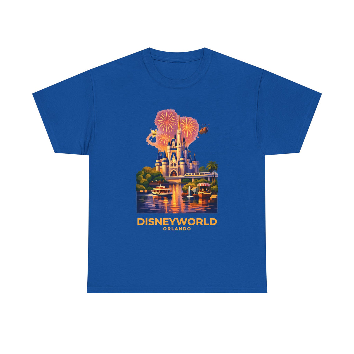 Disney World Castle Orlando Fireworks Cotton T‑Shirt