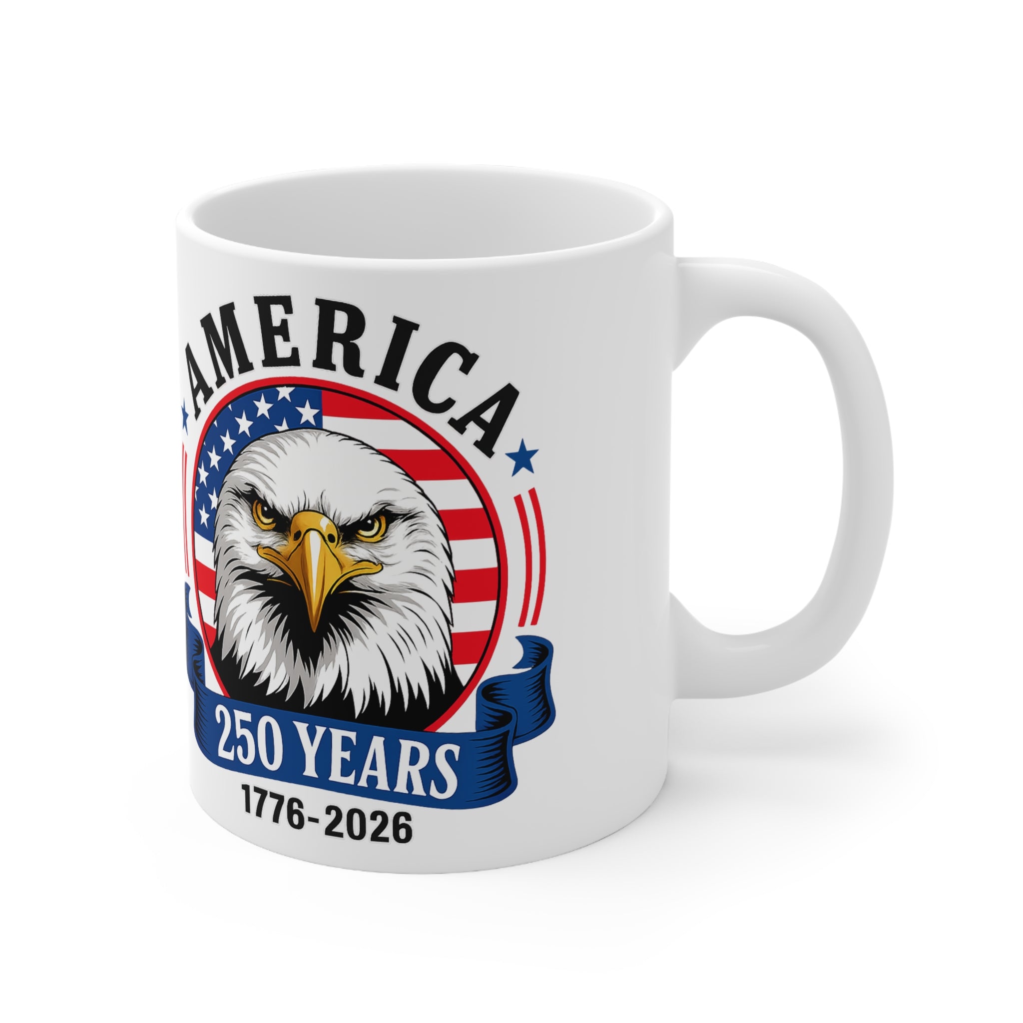 250 Years America Eagle Coffee Mug – Patriotic 1776–2026 Ceramic Mug