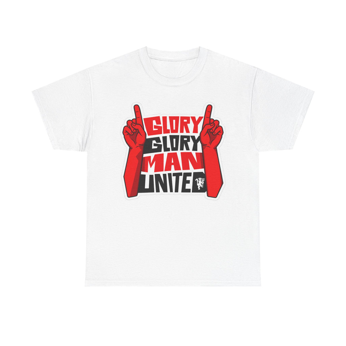 Glory Glory Man United T-Shirt — Retro Red Football Fan Tee