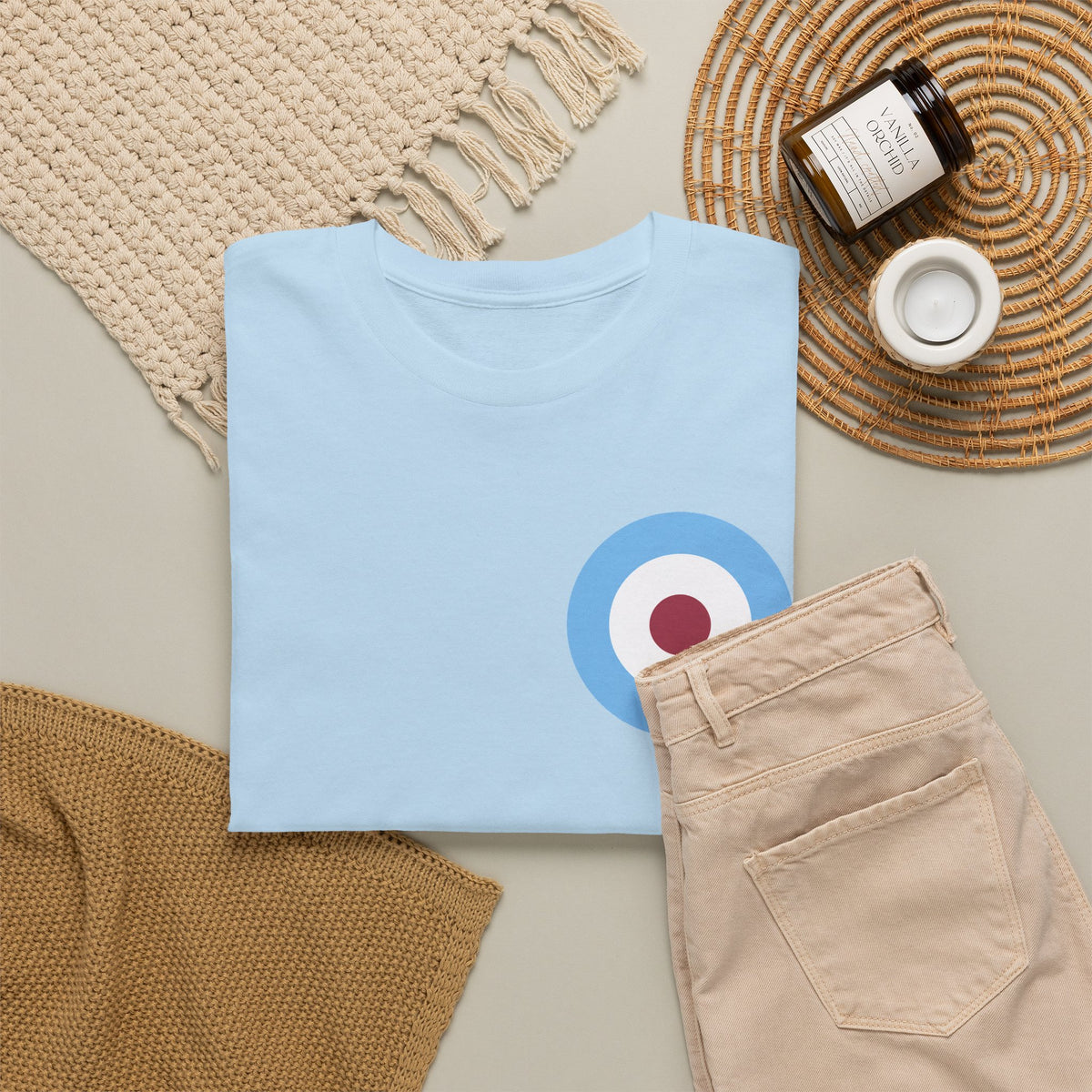 Manchester City Inspired Target Roundel Cotton T-Shirt