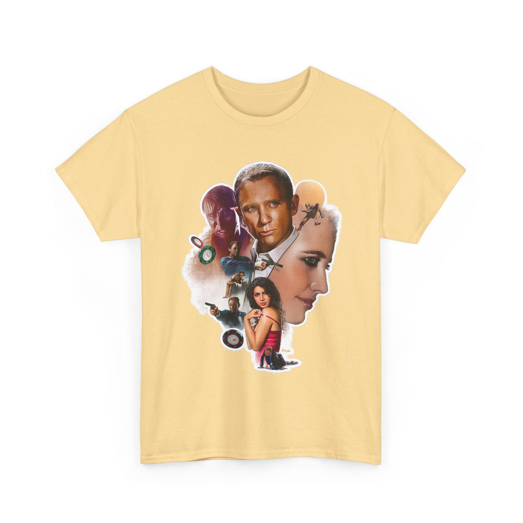 Jame Bond Movie Collage T‑Shirt — Vintage Film Noir Portrait Tee