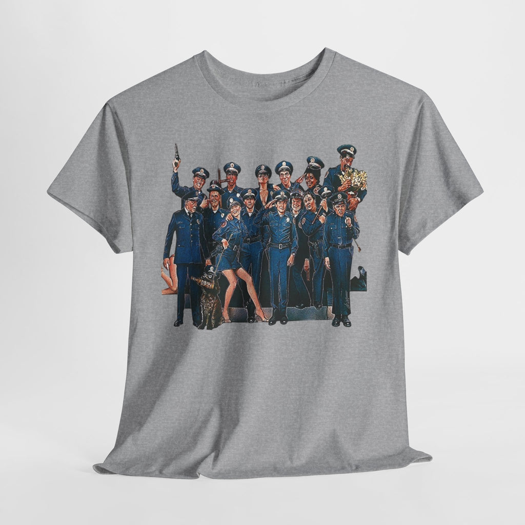 Police Academy Movie Inspired Cotton T‑Shirt — Retro Squad Photo Tee