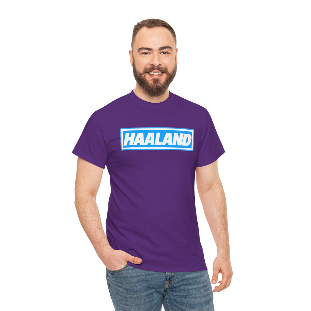 Haaland Box Logo Tee — Soccer Fan Jersey Style Shirt