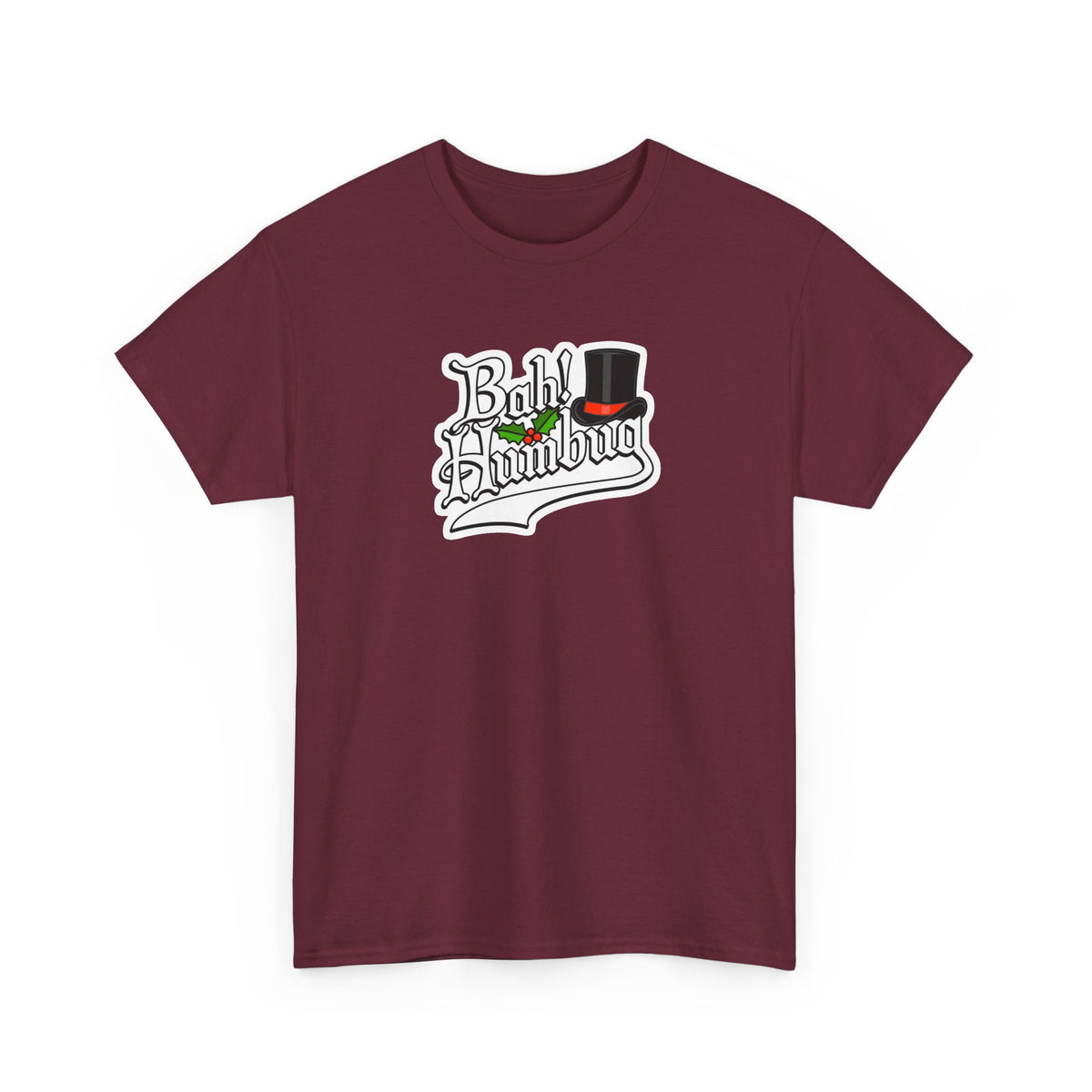Bah Humbug Christmas Graphic Cotton T-Shirt / Tee