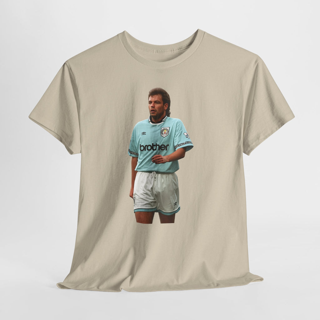 Uwe Rosler Manchester City Legend Graphic Tee - Retro Football Kit Print
