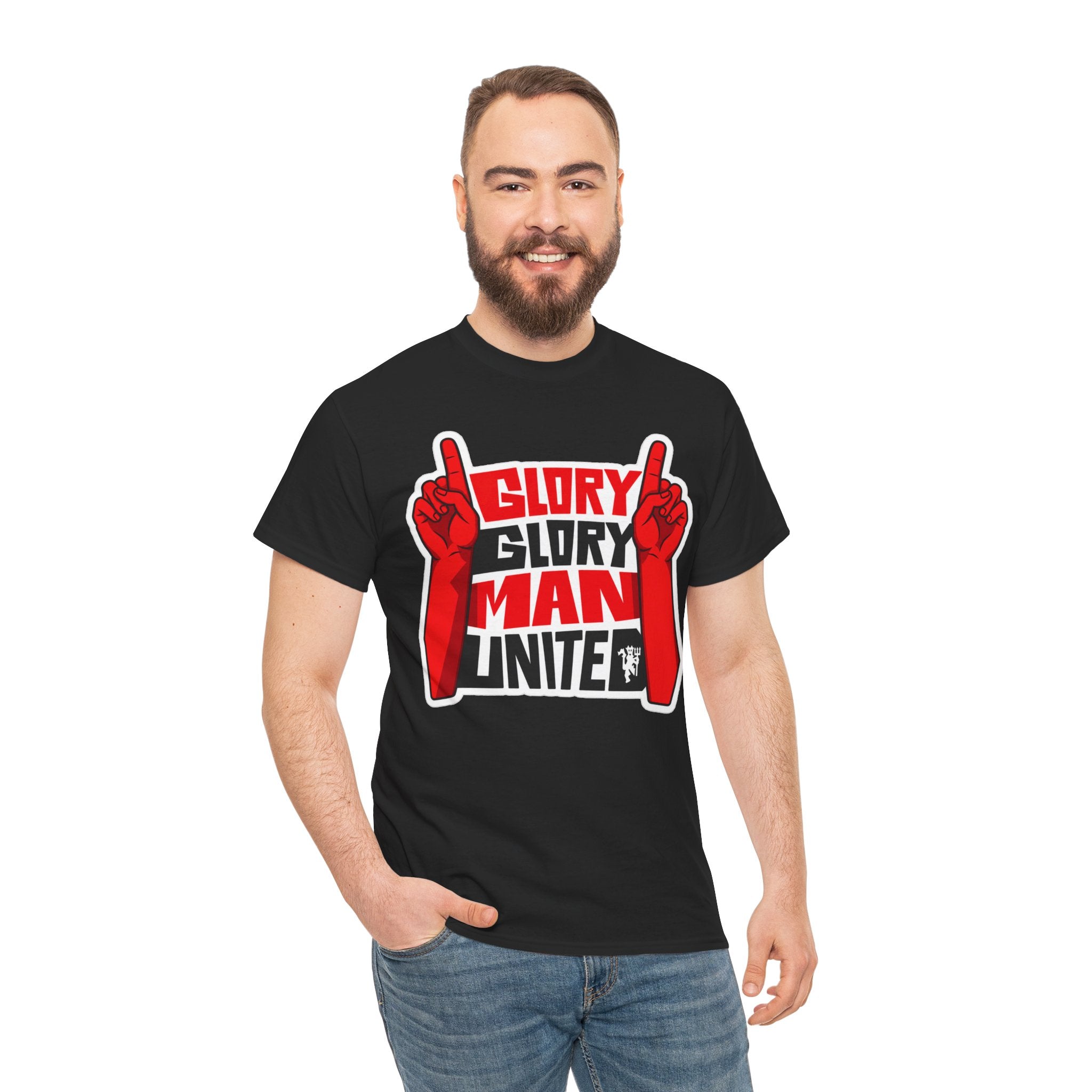Glory Glory Man United T-Shirt — Retro Red Football Fan Tee