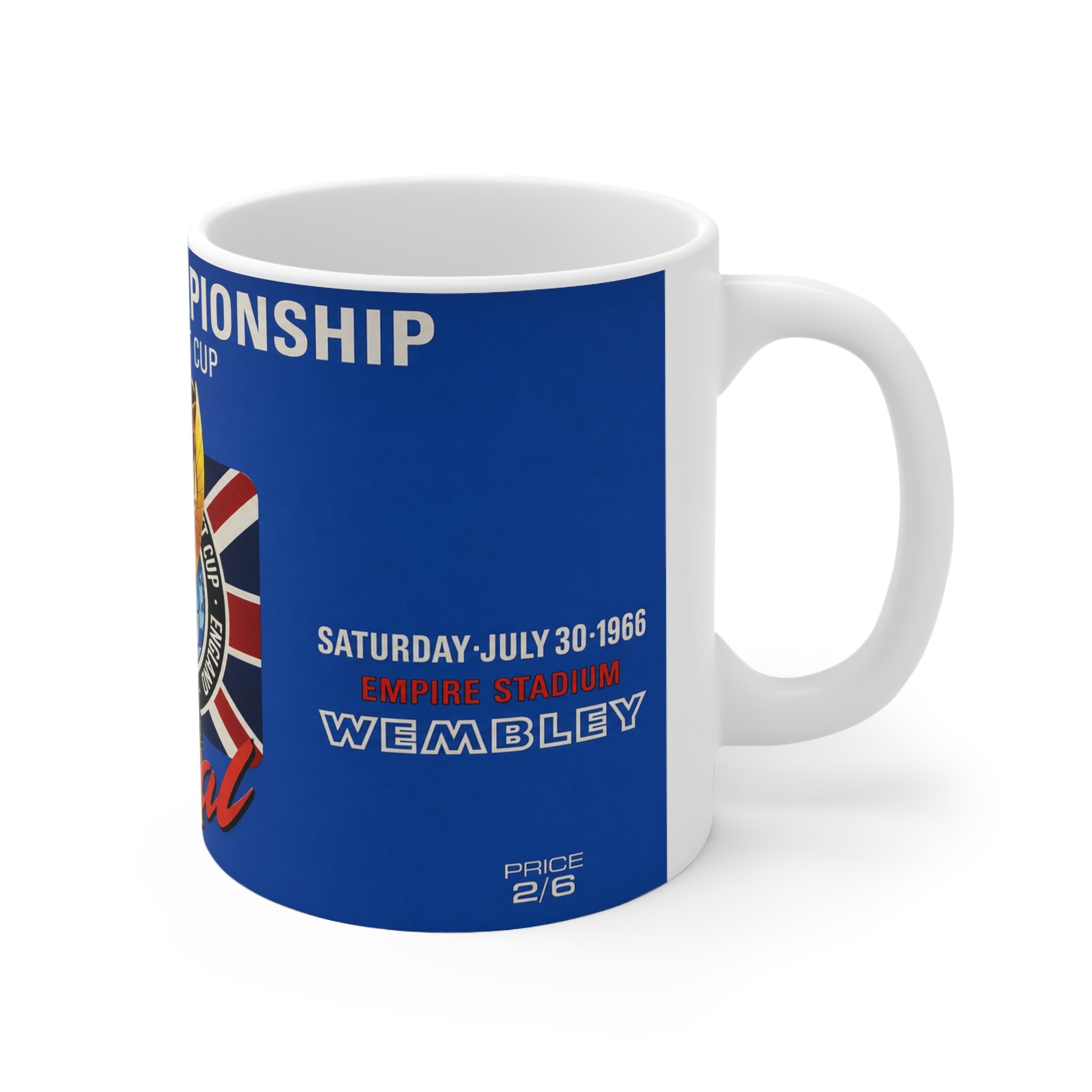 1966 World Cup Final Programme Inspired — Jules Rimet Cup England vs West Germany Ceramic Coffee Cup (11oz/15oz)
