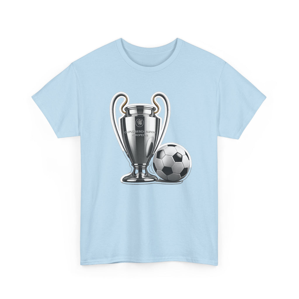 European Cup / Champions League Trophy & Ball Graphic Cotton T-Shirt