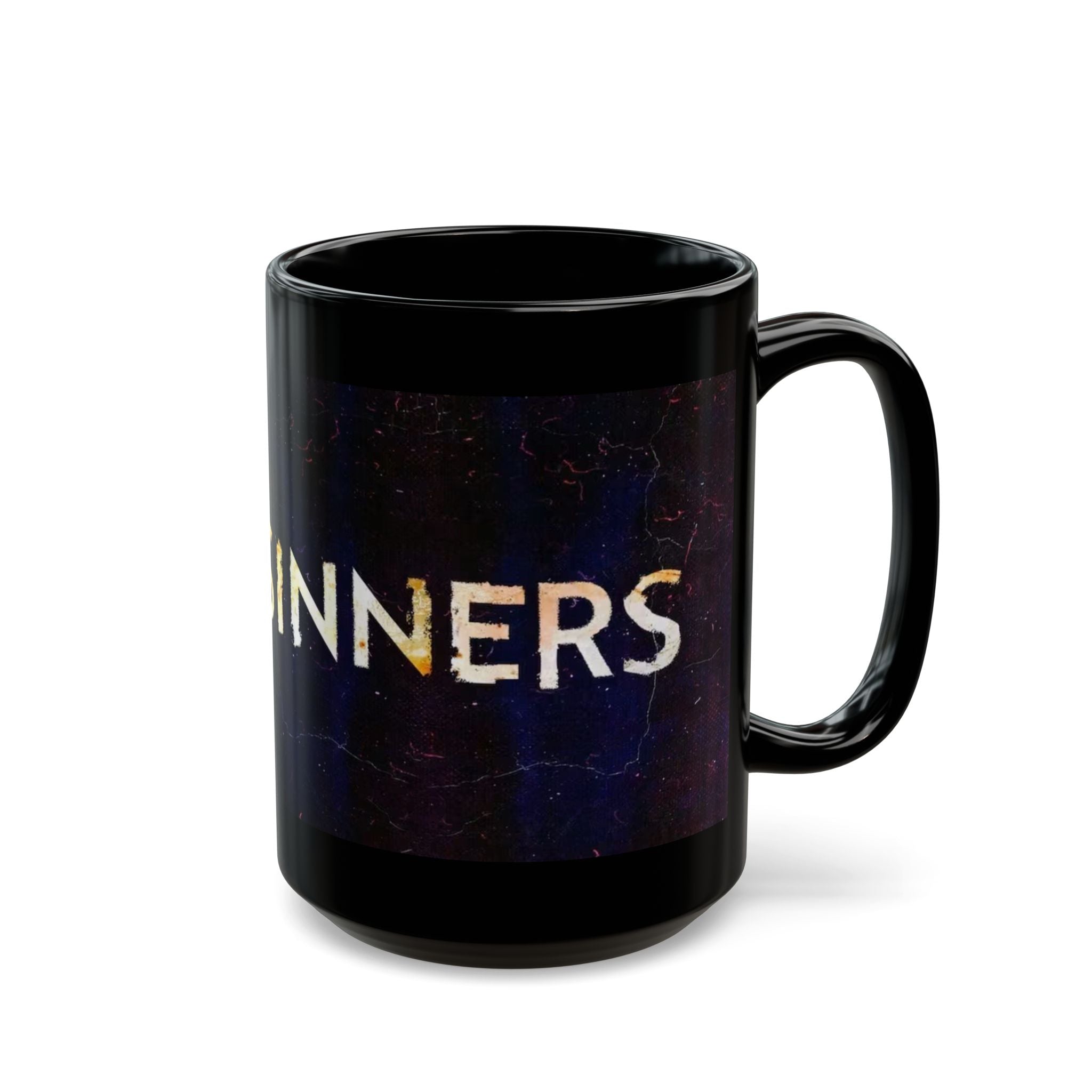 Black Ceramic Mug — 'Sinners' Vintage Art Gothic Coffee Cup