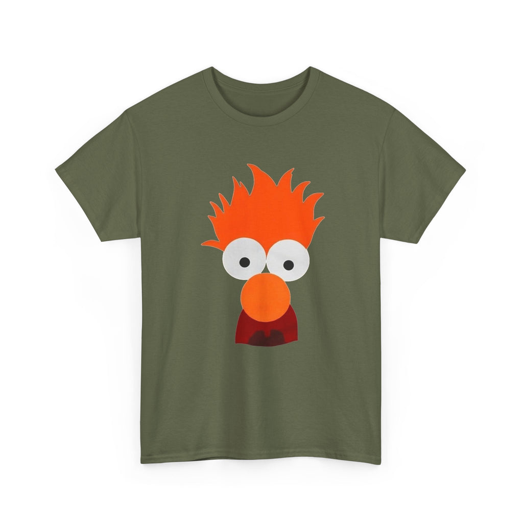 Beaker-Inspired Graphic Tee — Cute Orange Muppet Face T-Shirt