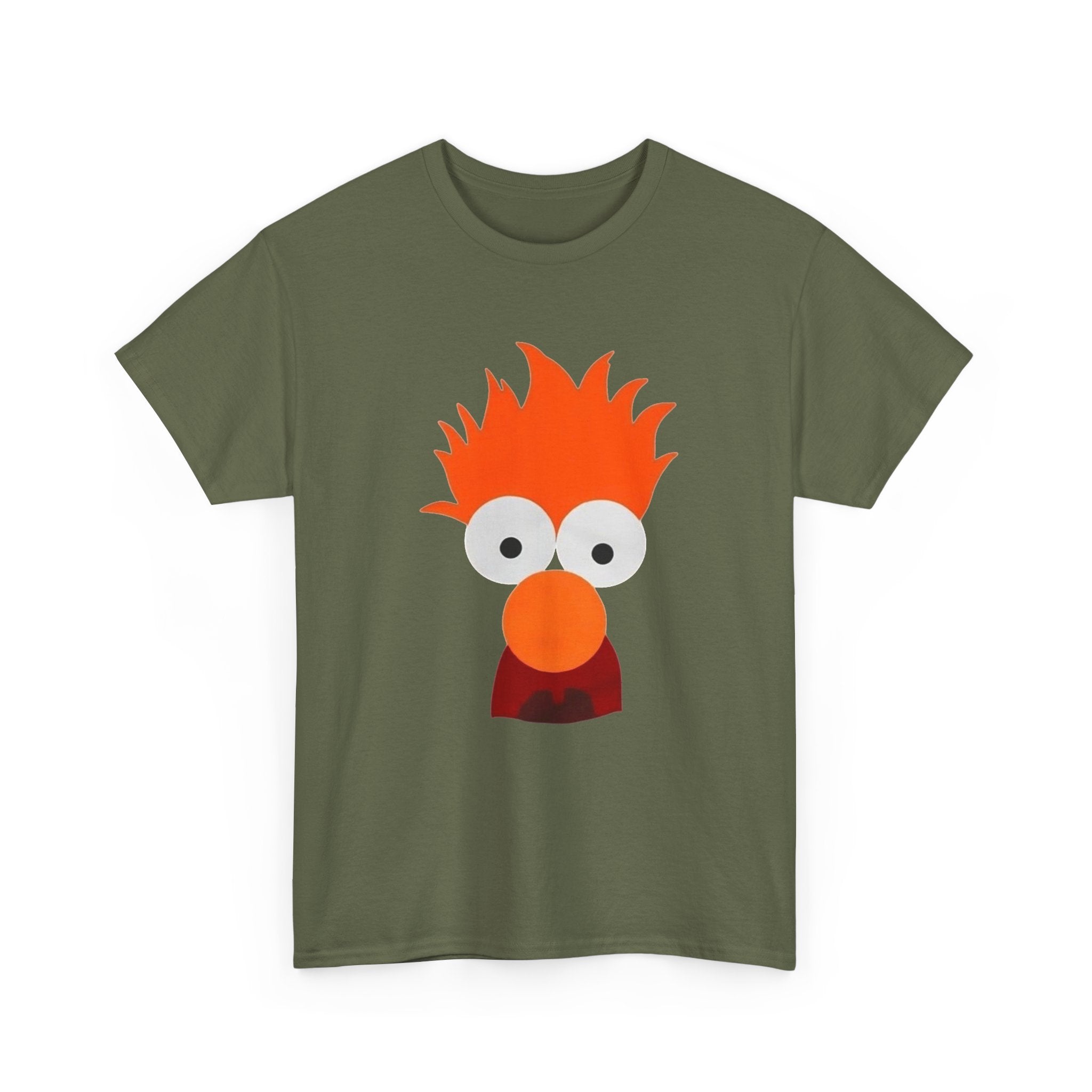 Beaker-Inspired Graphic Tee — Cute Orange Muppet Face T-Shirt