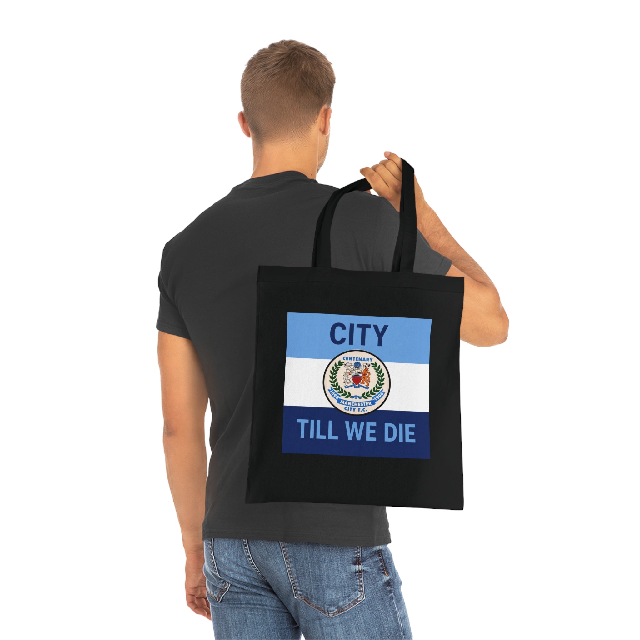 City Till We Die Cotton Tote - Football Fan Flag Tote Bag