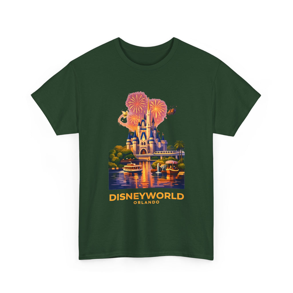 Disney World Castle Orlando Fireworks Cotton T‑Shirt