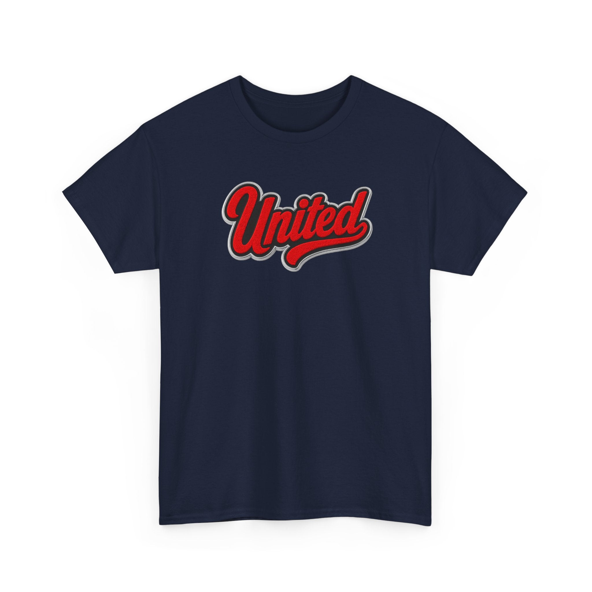 United Retro Script Tee — Vintage Red Logo T‑Shirt