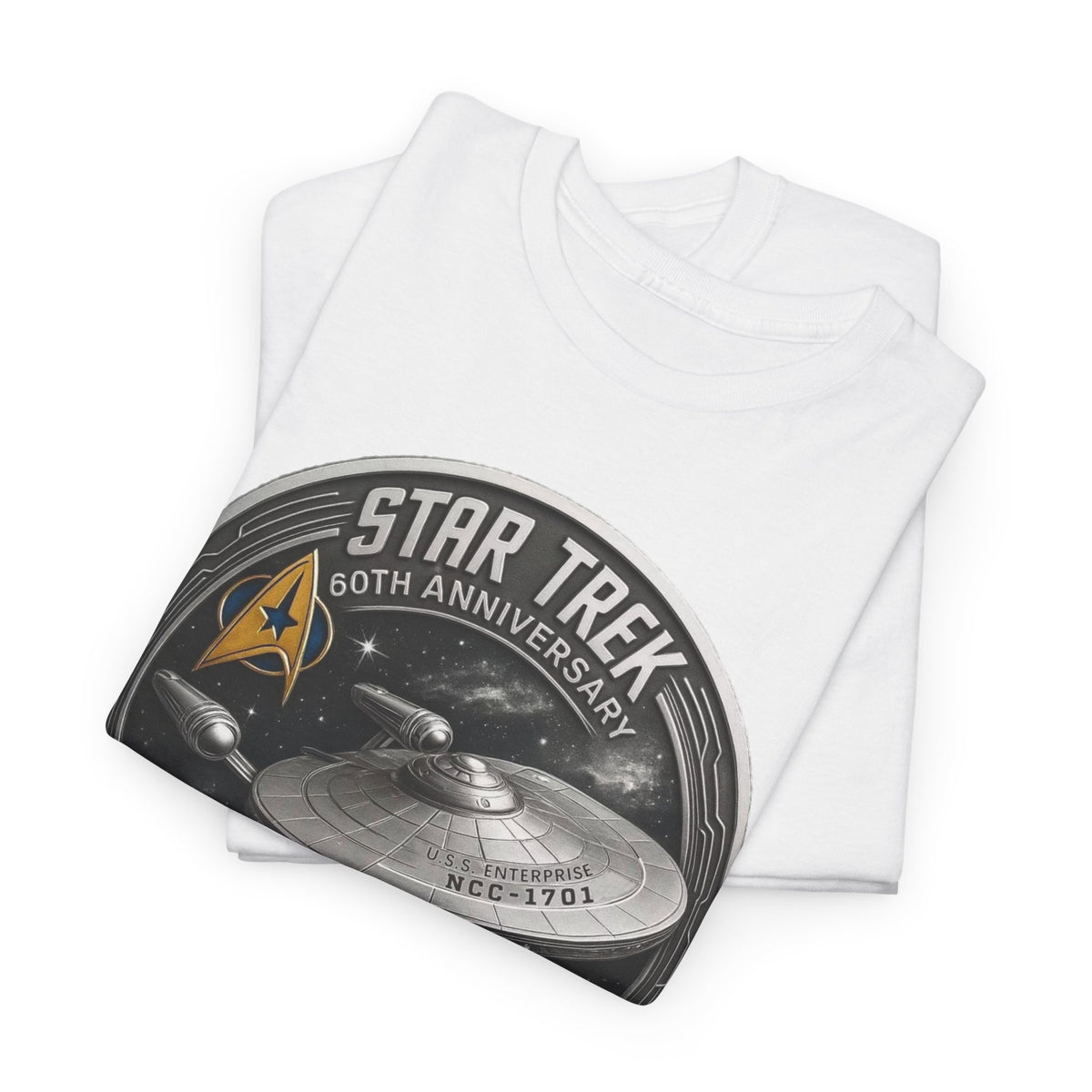 Star Trek 55th Anniversary Cotton T-Shirt – USS Enterprise 1966–2021 Graphic Shirt