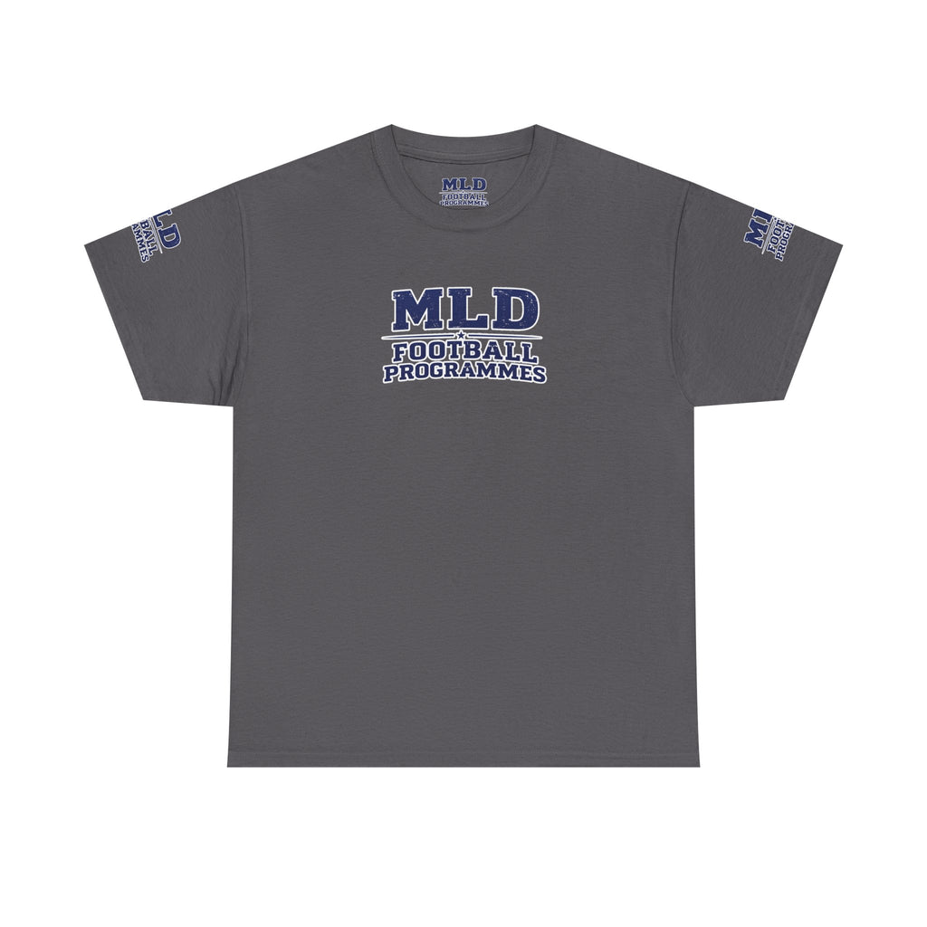 MLD Football Programmes Tee — Vintage Sports Logo Cotton T‑Shirt