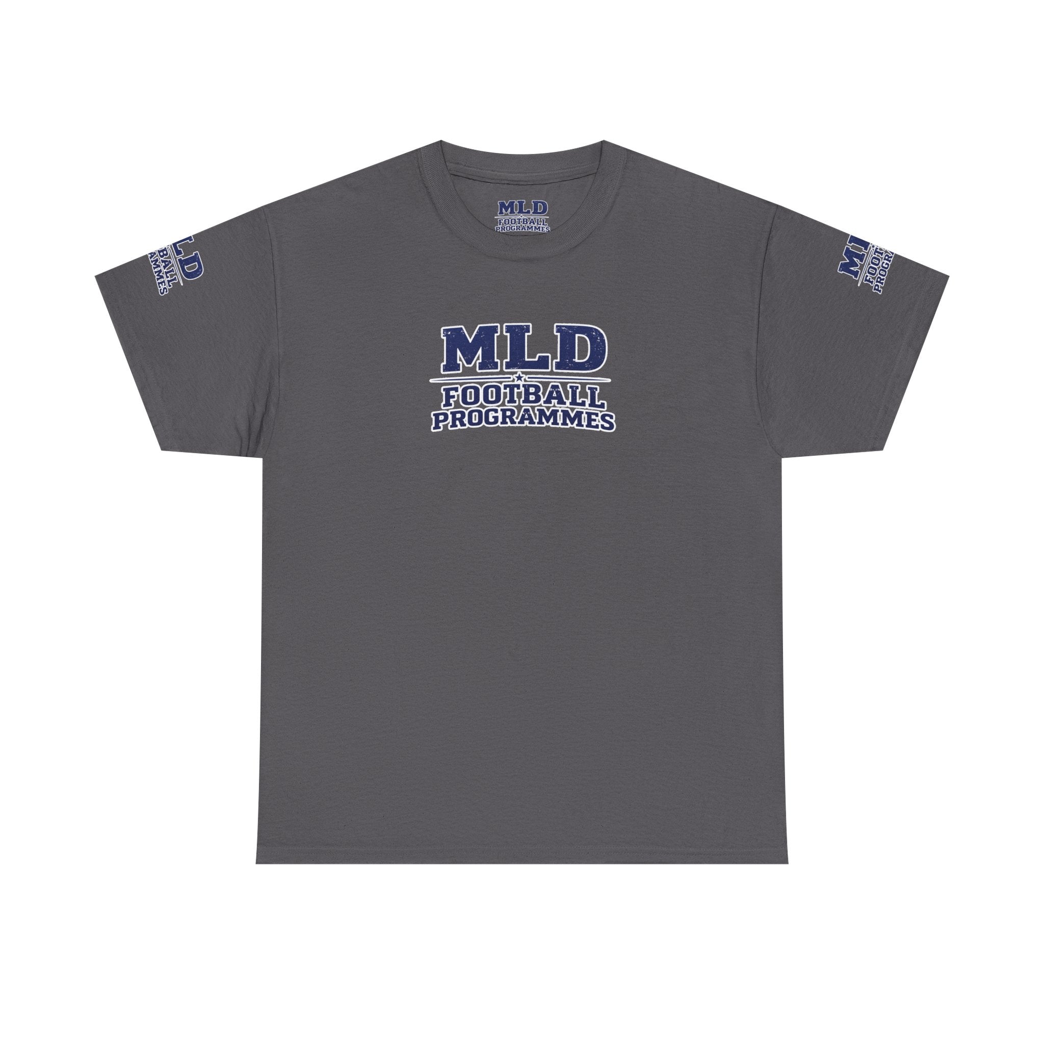 MLD Football Programmes Tee — Vintage Sports Logo Cotton T‑Shirt