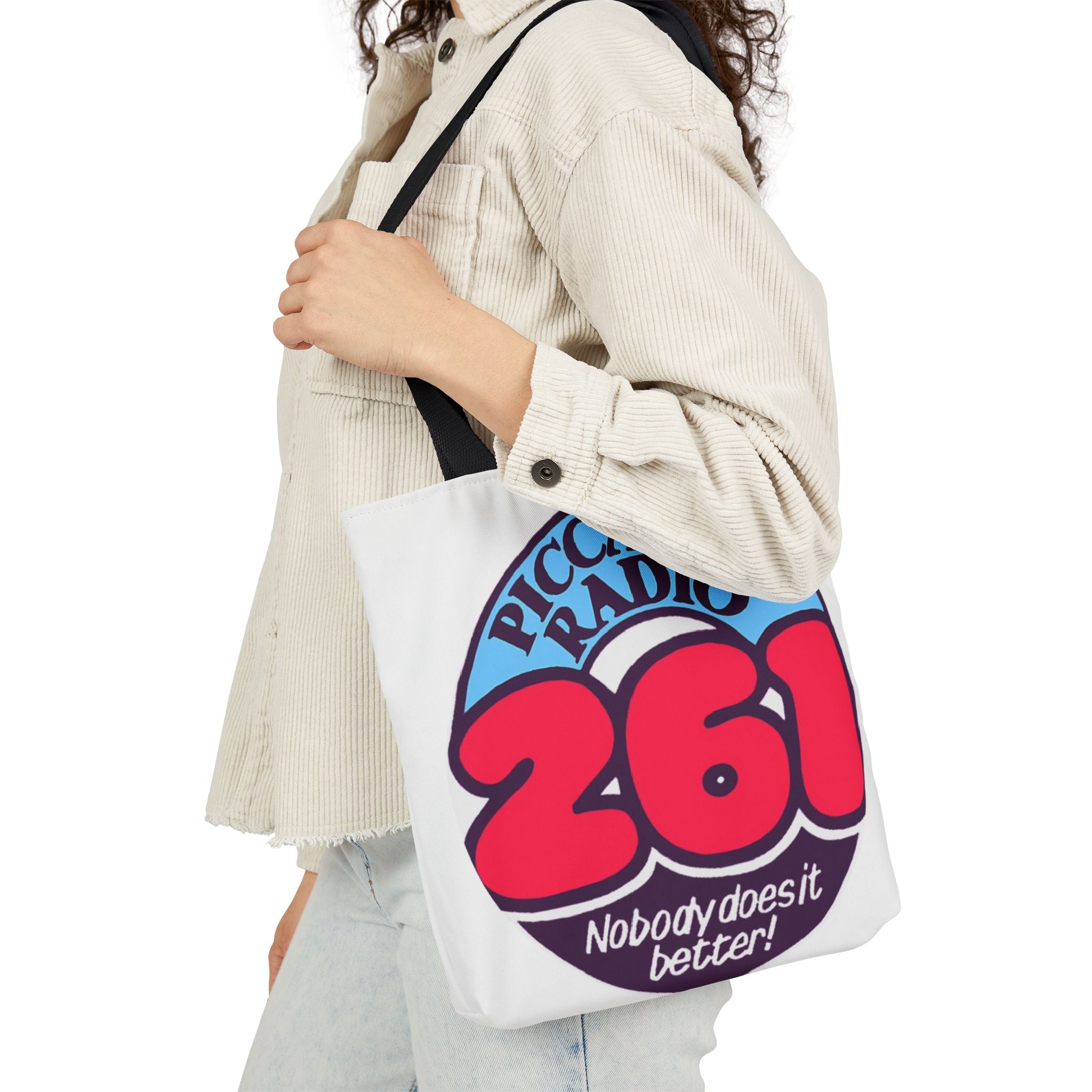 Tote Bag — Retro 'Piccadilly Radio 261' Vintage Logo Canvas Tote