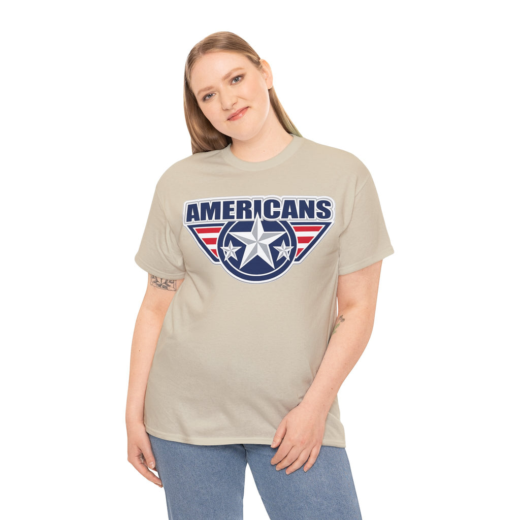 Americans Patriotic Star T‑Shirt — Red White Blue USA Graphic Tee