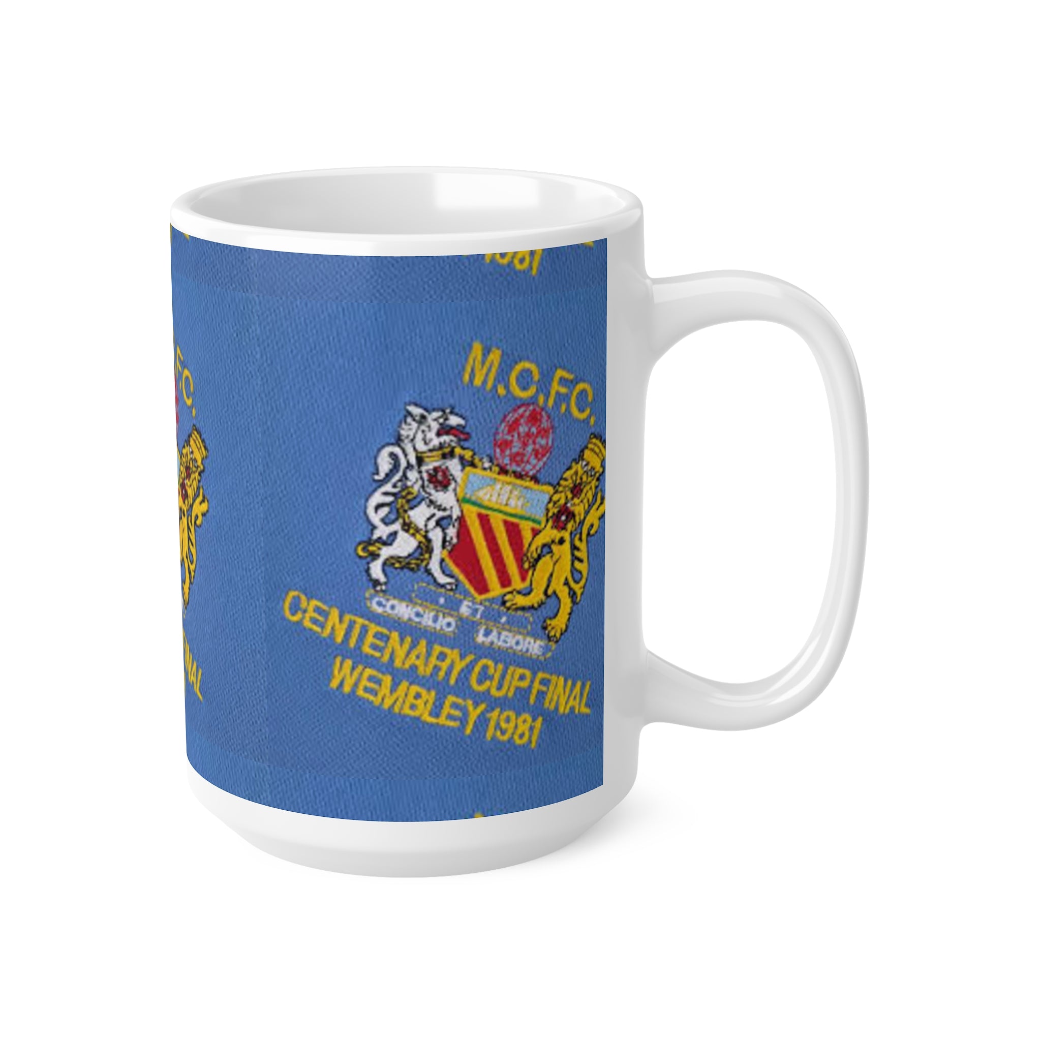 1981 Centenary Cup Final Mug — M.C.F.C. Commemorative Ceramic Coffee Cup (11oz & 15oz)