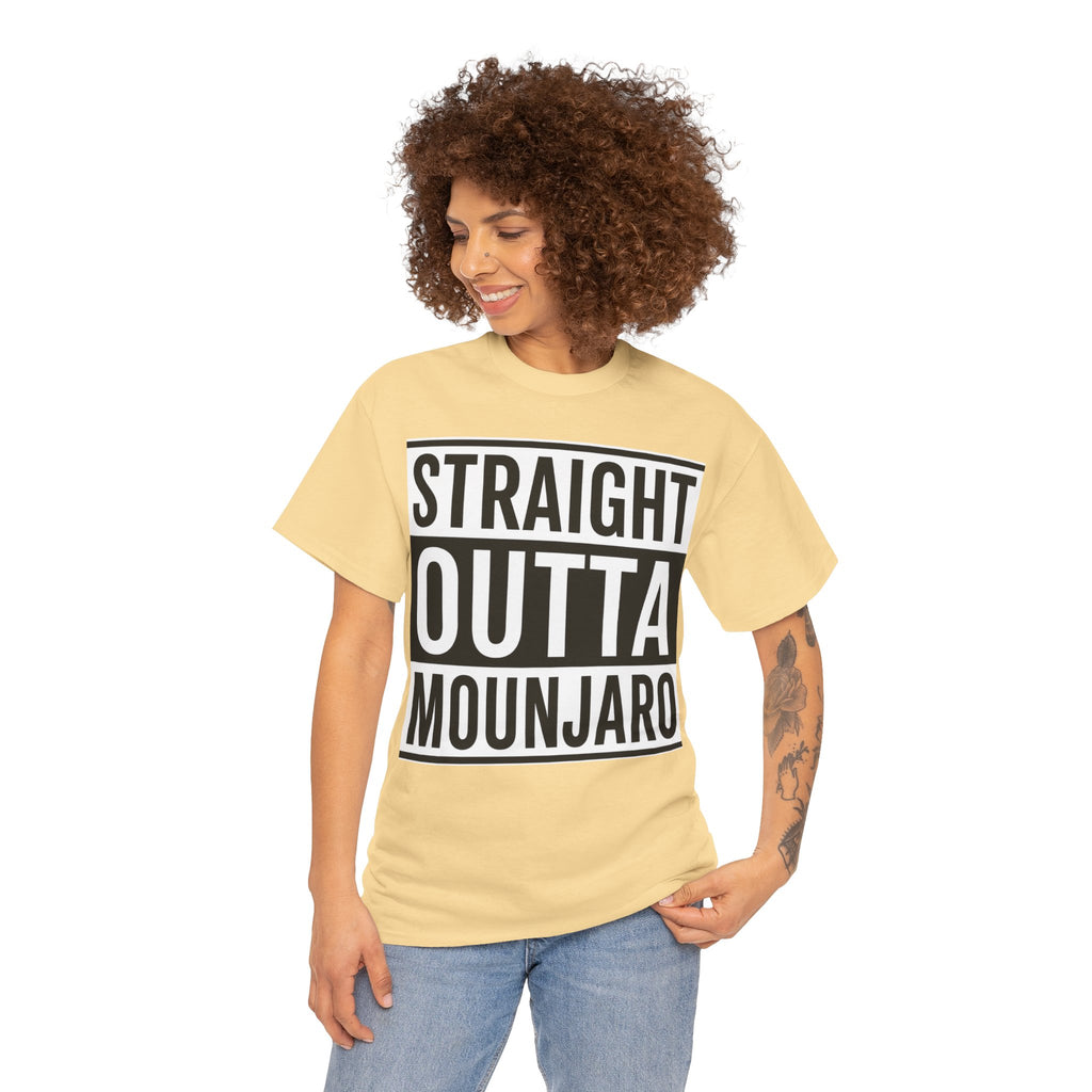 T-Shirt — "Straight Outta Mounjaro" Bold Typography Tee
