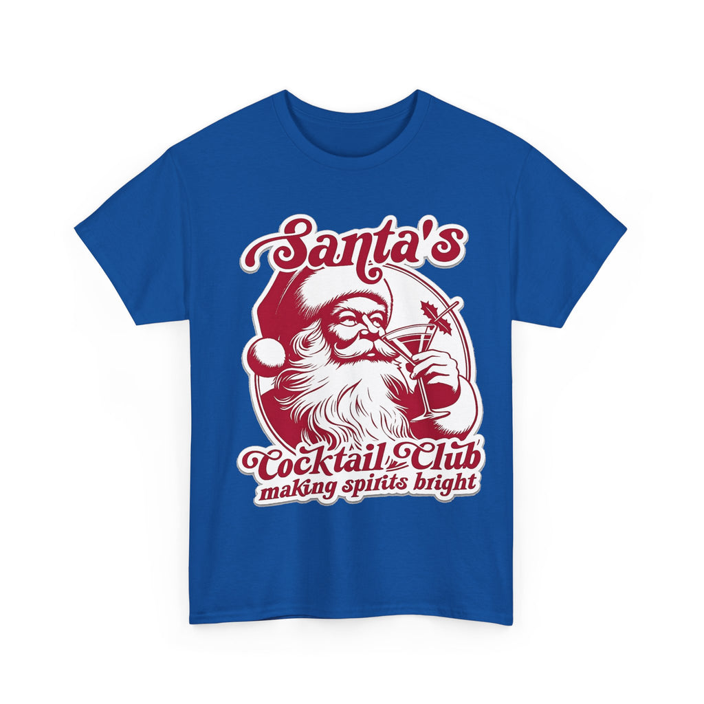 Santa’s Cocktail Club Tee — "Making Spirits Bright" Christmas Shirt