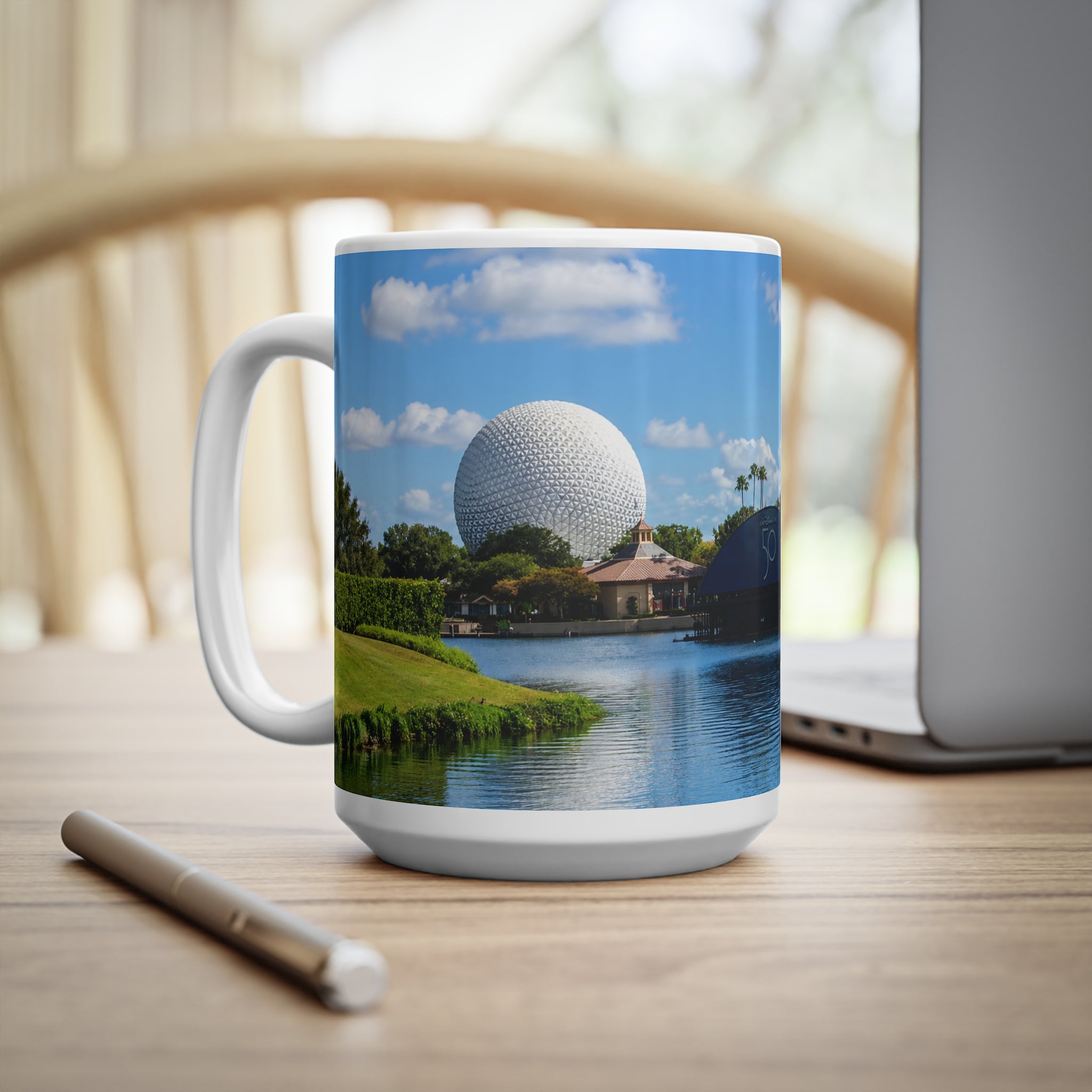 Epcot Spaceship Earth Scenic Ceramic Coffee Mug — 11oz & 15oz