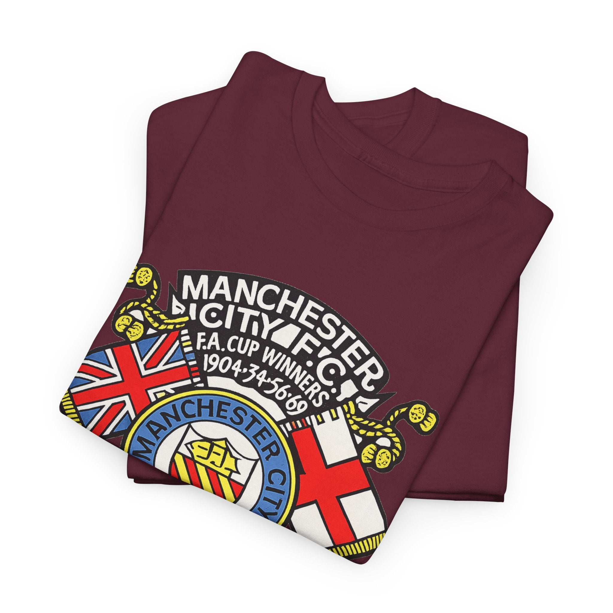 Manchester City Vintage Crest Tee — 'The Super Blues' 1970 European Cup Winners