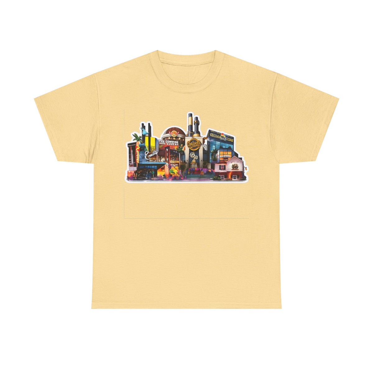 Universal Orlando Skyline T-Shirt — Neon Strip Casino Cityscape Tee