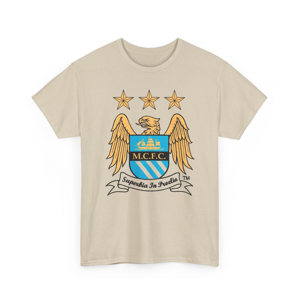Manchester City Retro Club Crest T‑Shirt — MCFC Vintage Style Club Emblem Tee