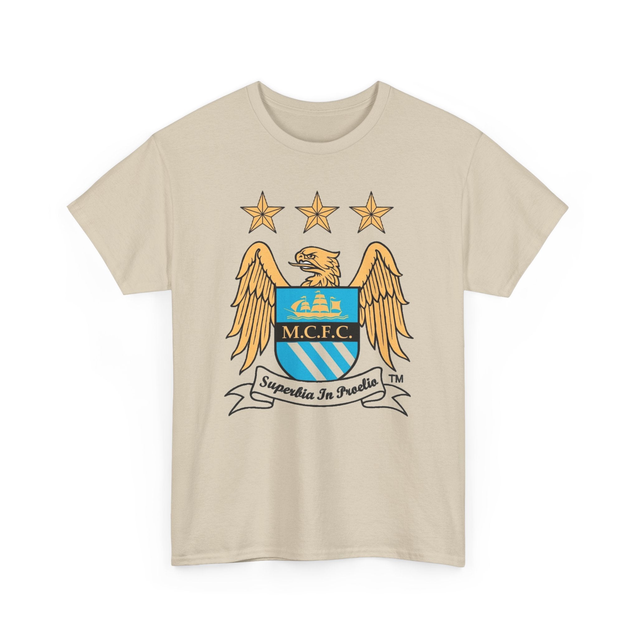 Manchester City Retro Club Crest T‑Shirt — MCFC Vintage Style Club Emblem Tee