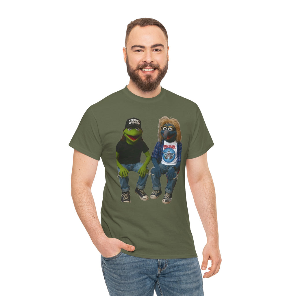 Kermit & Gonzo Waynes World Inspired Character Graphic T-Shirt