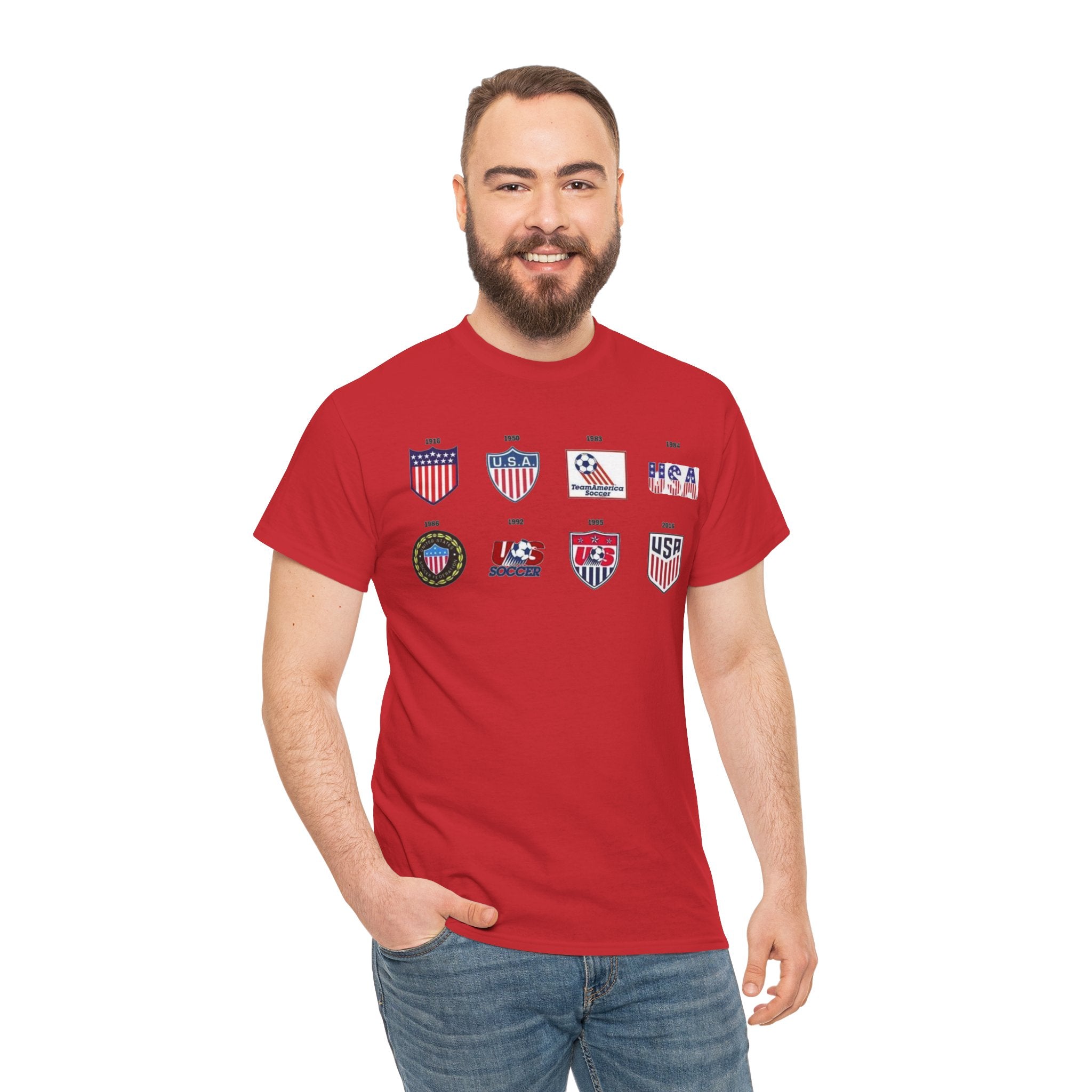 USA Soccer Logos Graphic Tee — Retro American Soccer Logo T‑Shirt