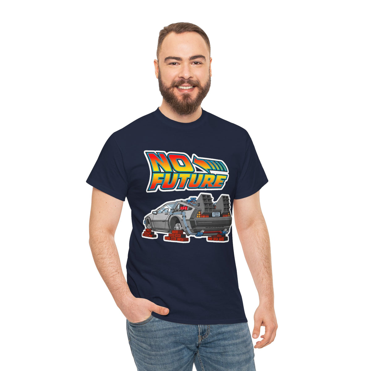 No Future DeLorean Cotton T-Shirt