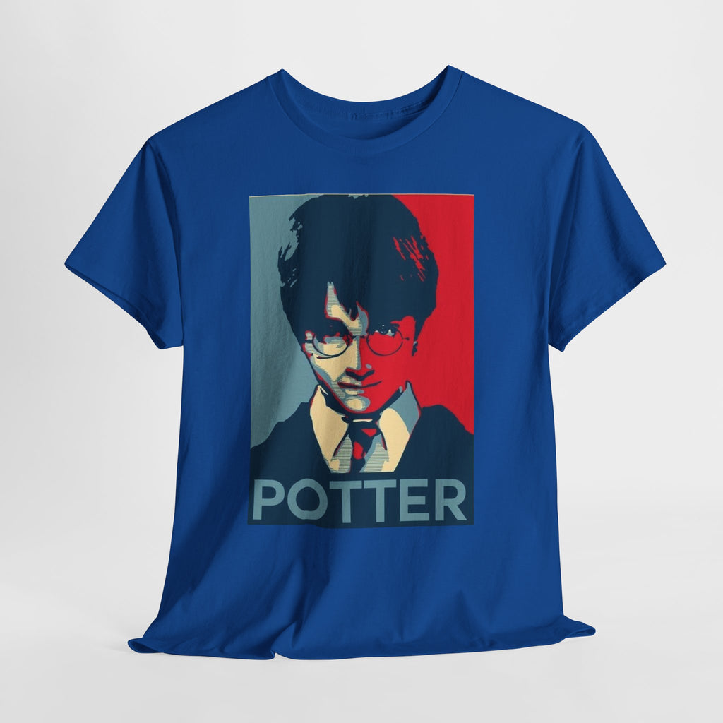 Harry Potter Inspired Vintage Wizard Portrait Cotton T‑Shirt — 'Potter' Graphic Tee