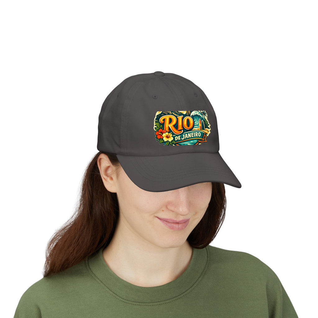 Rio de Janeiro Vintage Surf Dad Cap — Tropical Beach Hat