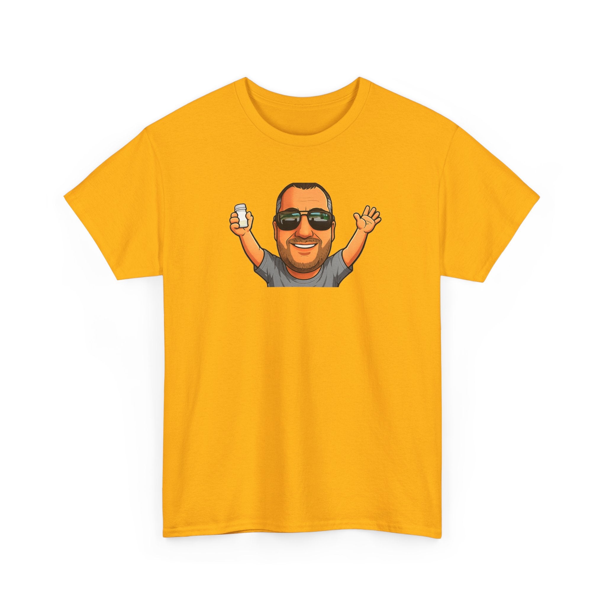 Funny Graphic T-Shirt — "I Have Absolutely No Intention of Behaving Myself" Cartoon Portrait Tee