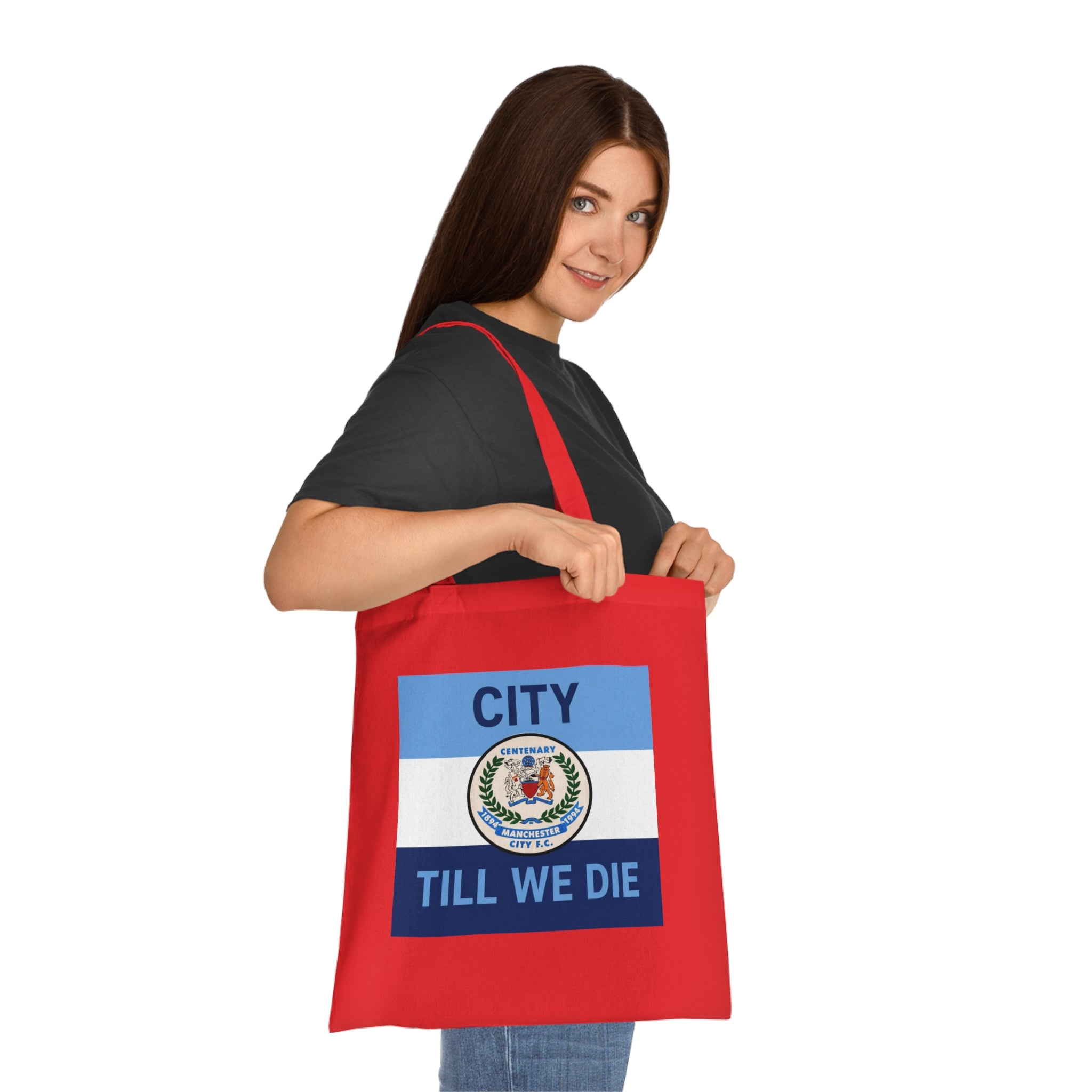 City Till We Die Cotton Tote - Football Fan Flag Tote Bag