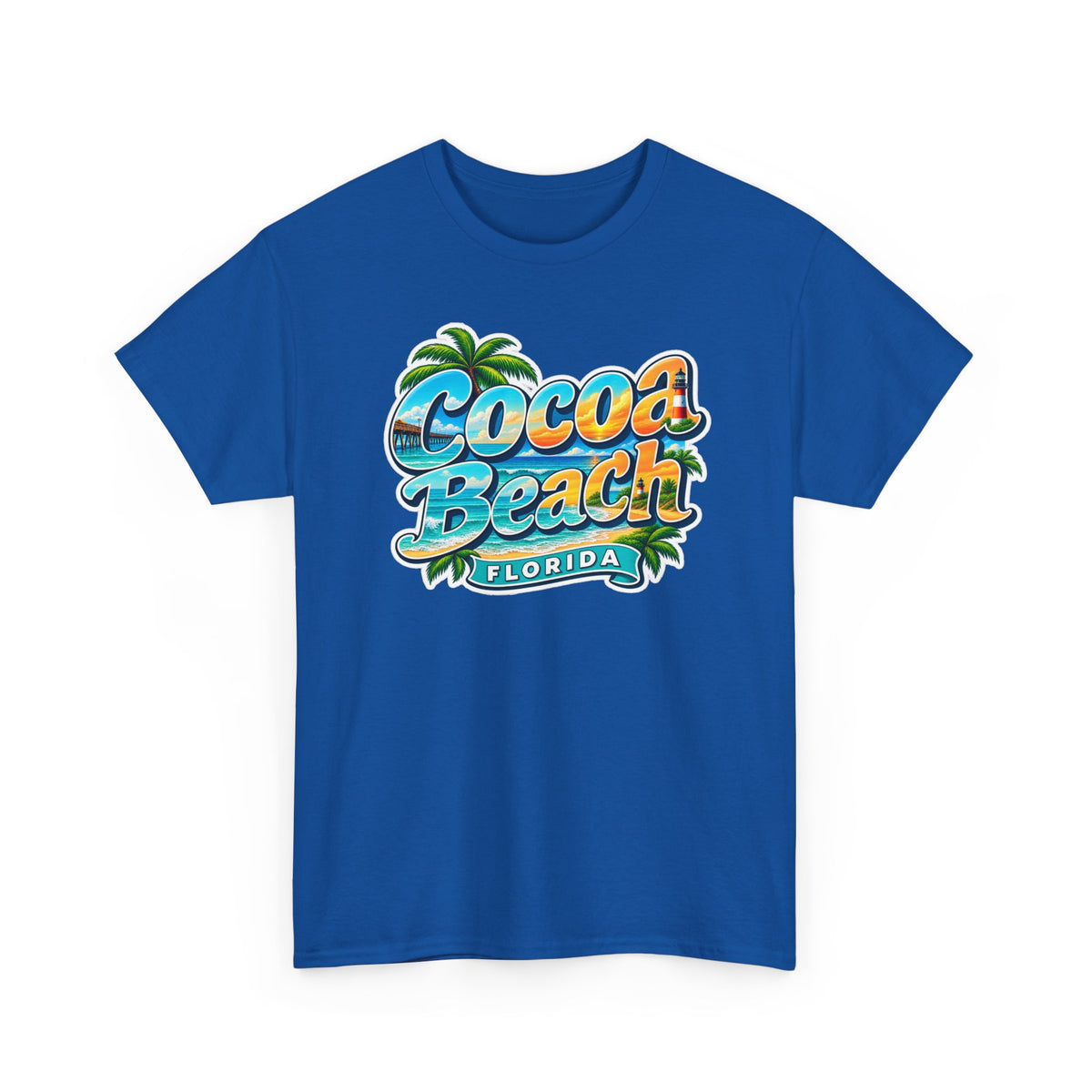 Cocoa Beach Florida Vintage Surf Cotton T-Shirt