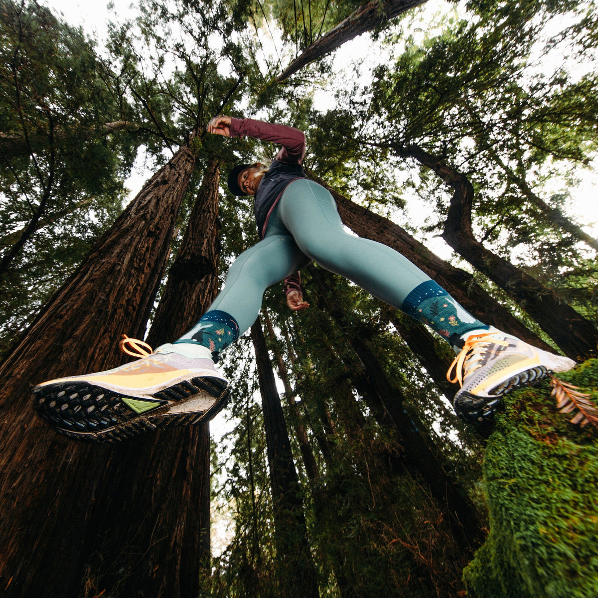 Ladies Merino Wool Animal Patterned Hiking Boot Socks