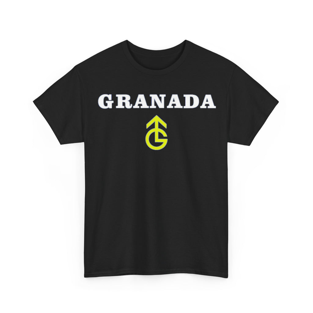 Granada TV Logo T-Shirt - Vintage Collegiate Tee with Yellow Emblem