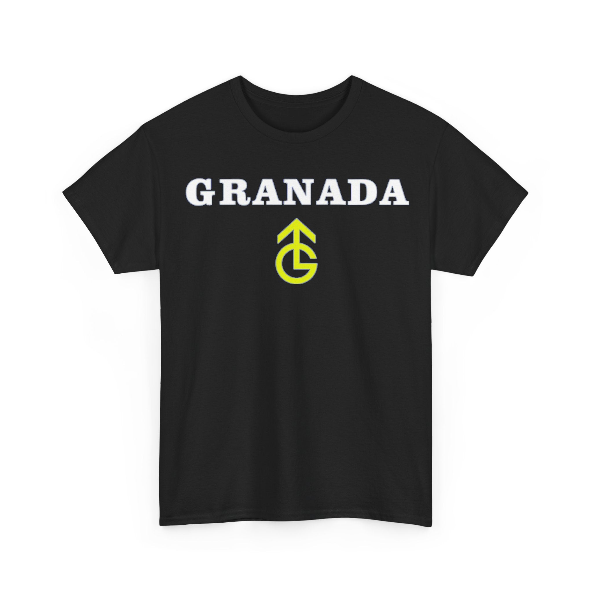Granada TV Logo T-Shirt - Vintage Collegiate Tee with Yellow Emblem