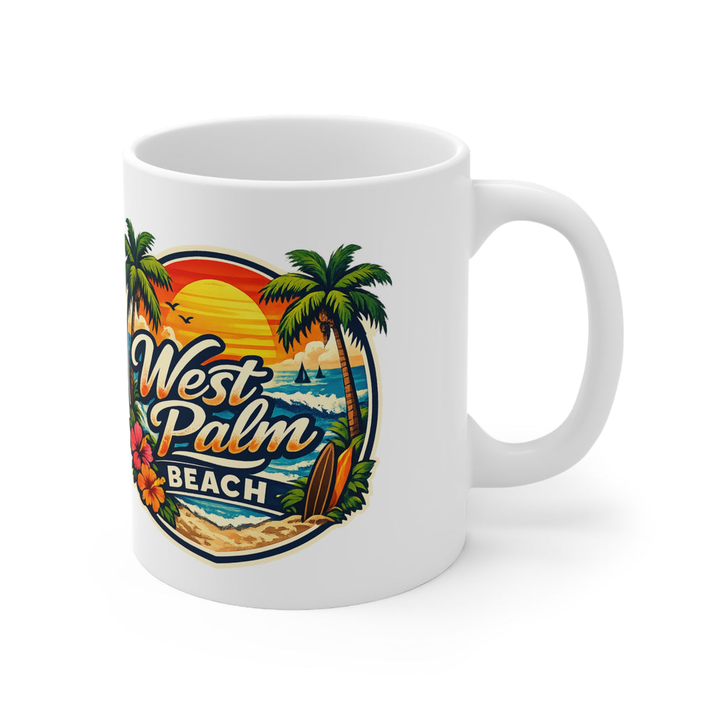 West Palm Beach Ceramic Coffee Cups, 11oz, 15oz
